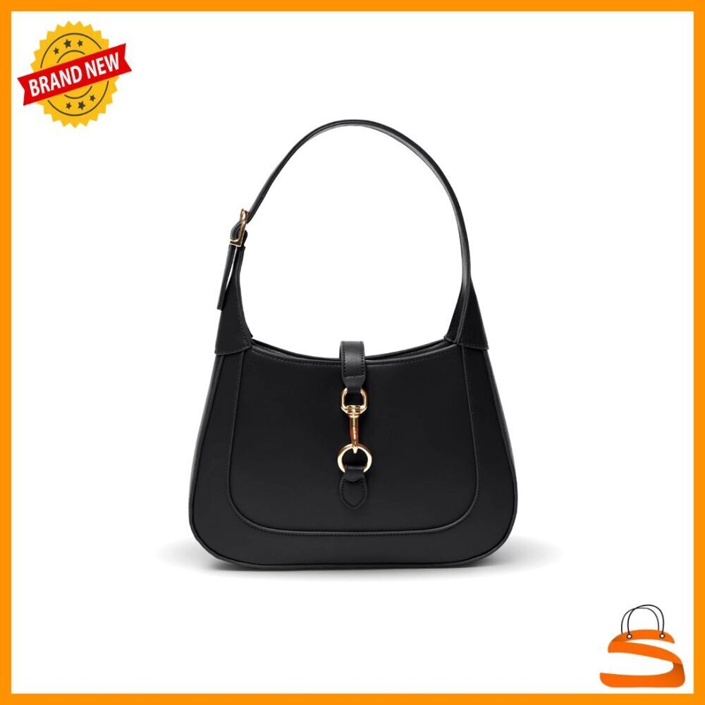 Small Vegan Leather Hobo Shoulder Bag with Adjustable Crossbody Strap